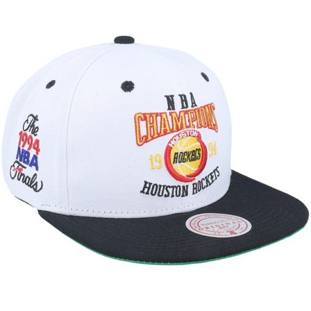 Mitchell & Ness - NBA Vit snapback Keps - Houston Rockets Champ Series White/Black Snapback @ Hatstore