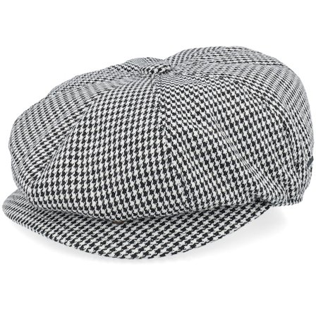 Bailey - Schwarz traditionalbeanie Cap - Atlas Black/White Multi Flat Cap @ Hatstore