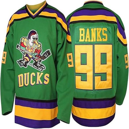 Herr Mighty Ducks 96 Charlie Conway 99 Adam Banks 33 Greg Goldberg Elokuvahokipaita Vihreä 99 S
