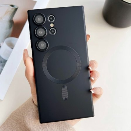 Samsung Galaxy S22 Ultra 5G Skal i Metallic Lack Magsafe Liquid TPU