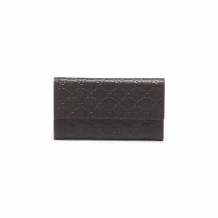 Gucci Vintage Pre-owned GG Signature Continental Pung Sort, Dame Vintage Accessories, Størrelse: ONE Size