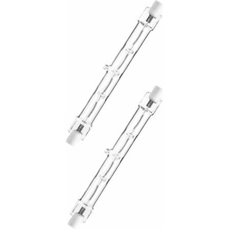 Sett med 2 halogenrør 400 W tilsvarende 500 W 118 mm Varm