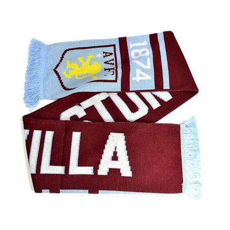 Aston Villa FC Jacquard Scarf One Size Claret Red/Sky Blue Claret Red/Sky Blu