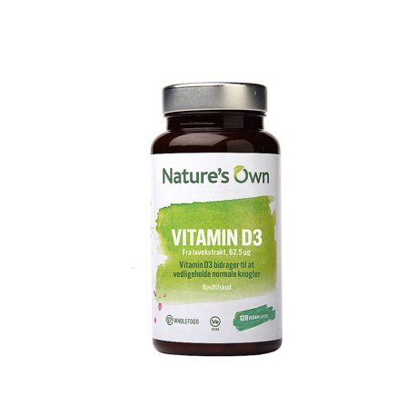 Natures Own Vitamin D3 120 tabl, Helse & Madvarer, Vitaminer, D-vitamin