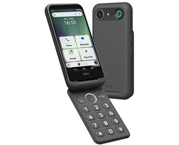 Doro-Aurora A21, Graphite-Enkel og sammenleggbar smarttelefon med opplyste taster-Phones-Doro mobiltelefon