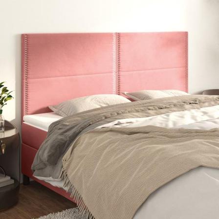 Vidaxl Huvudgavlar 4 St Rosa 90x5x78/88 Cm Sammet Rosa