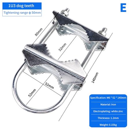 M6U Bolte Heavy Duty Anti-Rust Mast Til Mast Montering Bracket Kit M