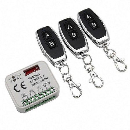 433 868MHz Garasjeport Fjernkontroll Mottaker Multi 300-900MHz AC/DC 9-30V med Fjernkontroll