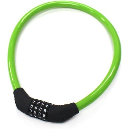 Säkerhetscykellås 4-siffrig Återställbar Kombinationskabel Lås för Cykel, 2 Fot X 1/2 Tum