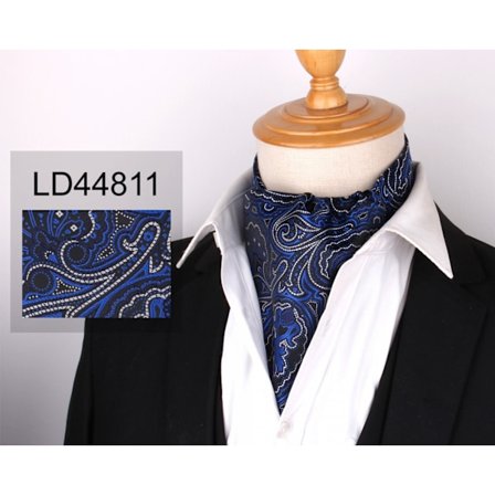 Herre Ascot Slips, Paisley Jacquard Silkevevd Blomster Slips, LD44811