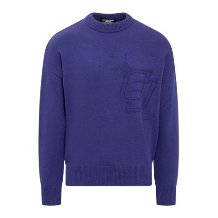 Enterprise Japan Round-neck Strik Blå, Herre Strik