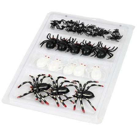 Kit Med Spindlar 6st- Halloween Svart