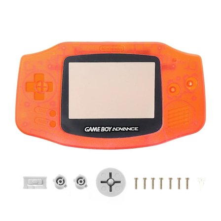 Transparent Fuld Sæt til Case Cover Ramme Reparation Dele Kit Til GameBoy Advance f (FMY)