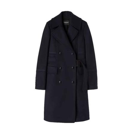 Dondup Single-Breasted Jass , Blauw , Dames , Maat: M TrenchJass & Mantels