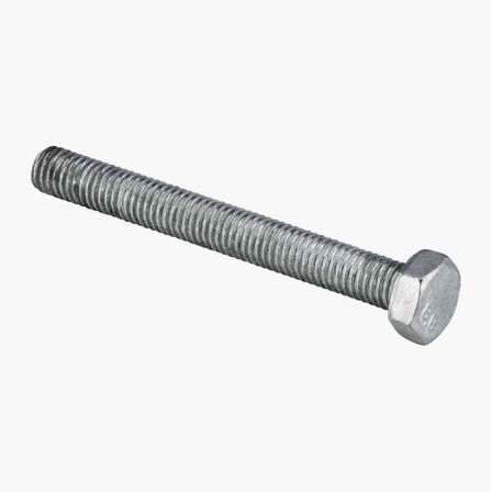 Biltema - Sekskantskrue M8 x 70 mm varmforsinket 10 stk.