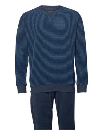 Pyjama Long Blue Schiesser