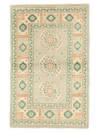 Ruční Vázání Afghán Fine Koberec 100X151 Vlněný Malý