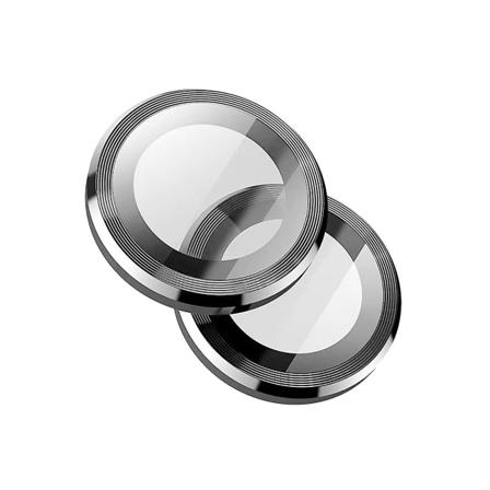 Alumiiniseosvahvistettu lasi kameran ympyrän suojus kameran linssin suojakalvo iPhone 13 Mini/iPhone 13:lle Silver iPhone13 mini