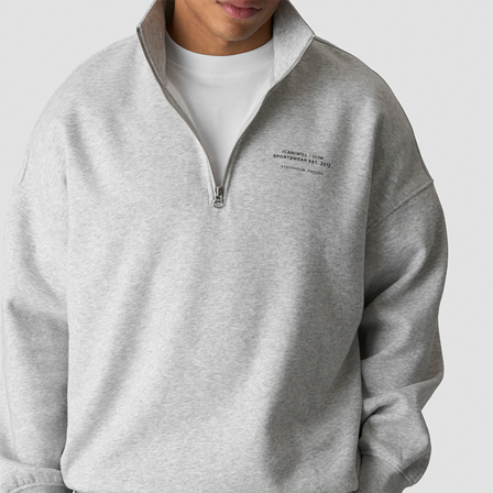ICANIWILL Everyday 1/4 Zip Genser Grå