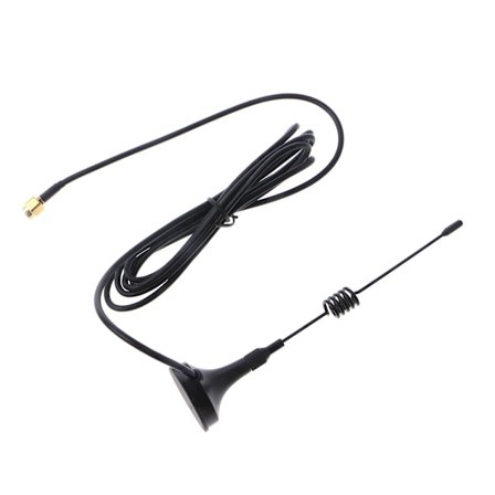 433MHz Antenne 5dbi han RG174 kabel GSM GPRS 1,5M magnetisk base til skinkeradio