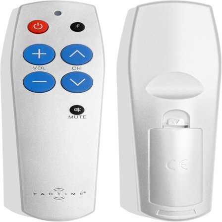 Stor knap TV-fjernbetjening - Let at bruge og indstille - Universel - Grundlæggende TV-fjernbetjening - Demensvenlige gaver