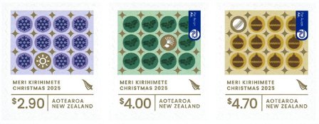 New Zealand - Julen 2025 - Postfrisk selvklæbende sæt 3v
