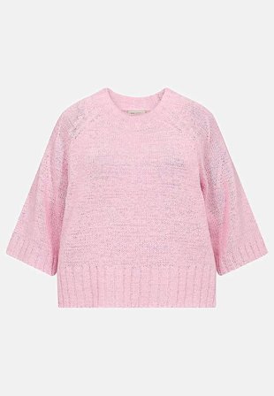 Freequent - Luftig strikkegenser i rosa for damer i størrelse XXL (46) - Cellbes