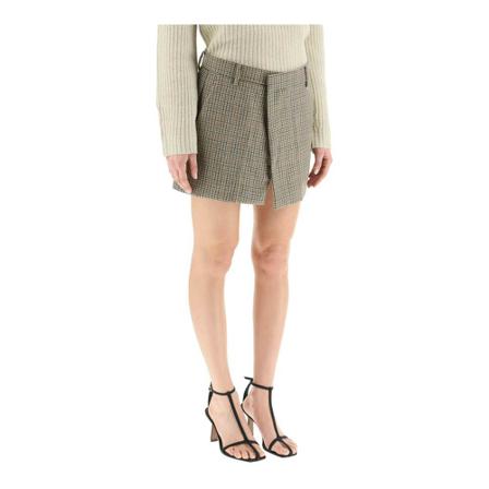 N21 N.21 pied de poule mini Kjol brun, Dam, Dam, Storlek: M