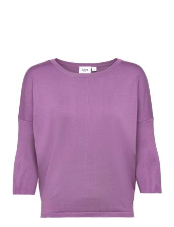 A2561, Milasz R-Neck Pullover Pullover Lilla Saint Tropez