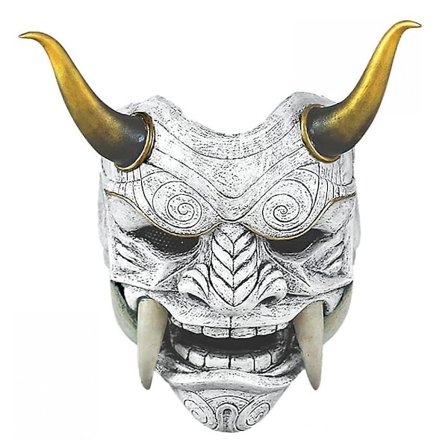 Samurai Oni Latex Mask Huvudbonader Halloween Masquerade Cosplay Fancy Dress Party Kostym Prop