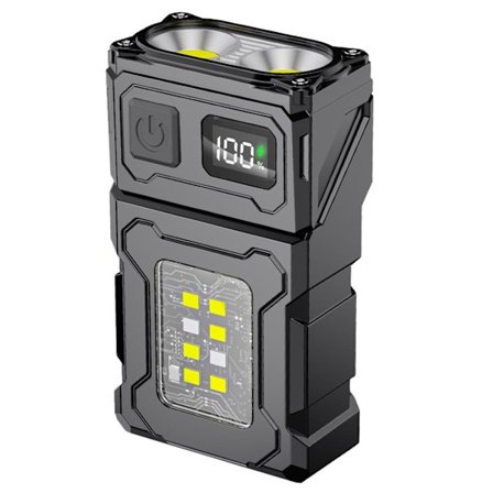 Bärbar Mini Ficklampa LED Magnetisk USB Uppladdningsbar Arbetslampa