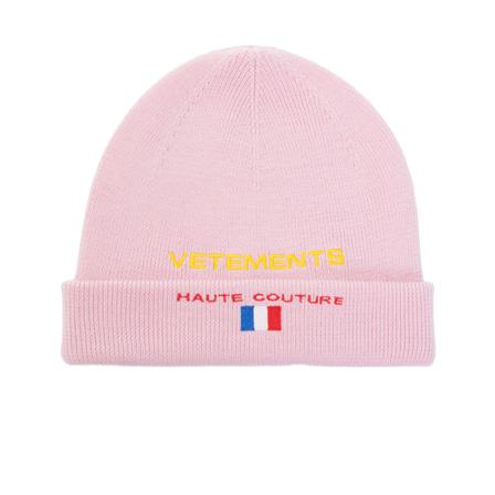 Vetements Beanie with logo Pink, Dame Accessories