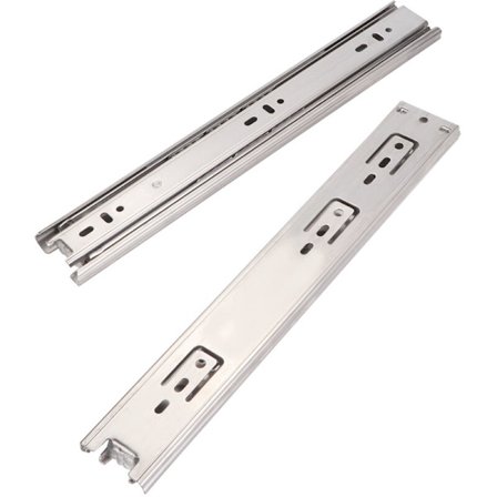 12-18 rostfria lådskenor, 3-sektions möbelskenskenor (14 tum opolstrade)