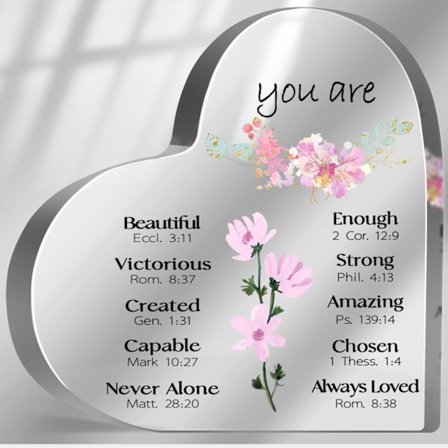 Inspirerande kristna gåvor för kvinnor, uppmuntrande andliga skyltar för mamma, vän, syster, bords-, hyll- och skrivbordstillbehör