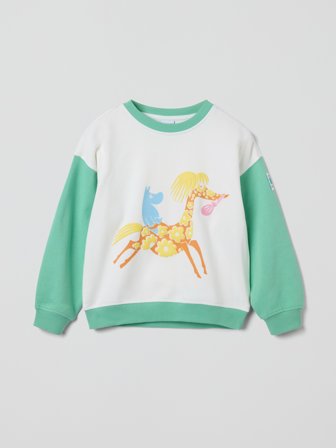 Polarn O. Pyret - Moomin sweatshirt - 140 - Childrenswear - green