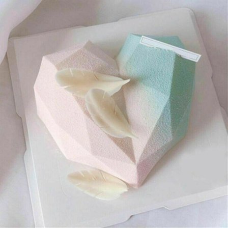 3D Hjärtformad Fondantform Kakor Choklad Bakform Godis Gelébricka Verktyg