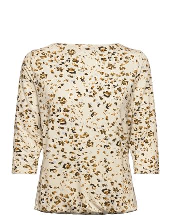 Fremfloral 1 T-Shirt T-shirts & Tops Long-sleeved Creme Fransa