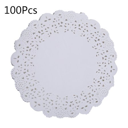 100stk Runde blonder Papirmatter Underlag Dekkebrikker Bryllupsarrangementer Festbord Gave