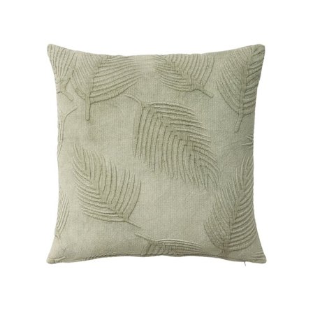 Pude i mintfløjl, 50x50 cm, bomuld