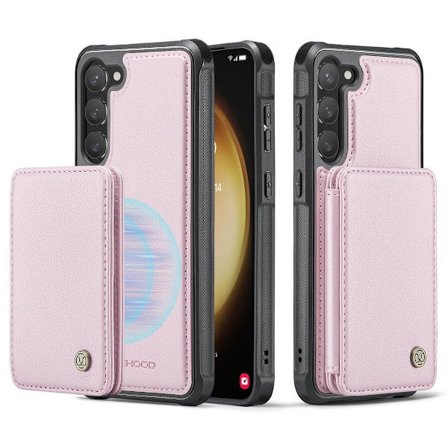 (For Samsung S23 Plus) Magnetisk lommebokdeksel for telefon med RFID-beskyttelse og støtte