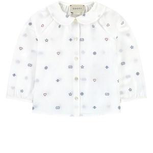 Kids - Gucci Blouse with a Peter Pan collar - Tops - 9-12 months - Cream