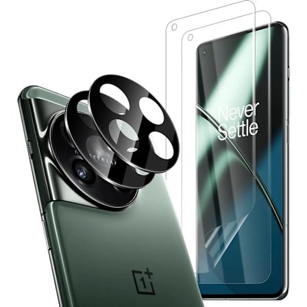Til Oneplus 12 5g 2stk skærmbeskytter + 2stk glas kameralinsebeskytter, High Definition Anti-scratch boblefri