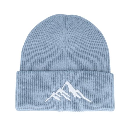 Wild Spirit - Blu cuff Beanie - Mountain 3d Dusty Blue Soft Deep Cuff @ Hatstore