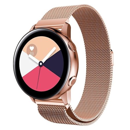 20mm Samsung Galaxy Watch Active milanese Urrem - Rødguld