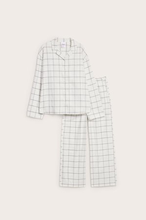 Kappahl | Piżama z flaneli | Biały