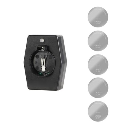 5 kpl ladattavia nappiparistoja tyypin C akkulaturilla Lataussovitin LIR2032, 2025 ja 2016 paristoille 0.05