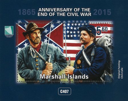 Marshall Øerne - Borgerkrigens afslutning - Postfrisk miniark