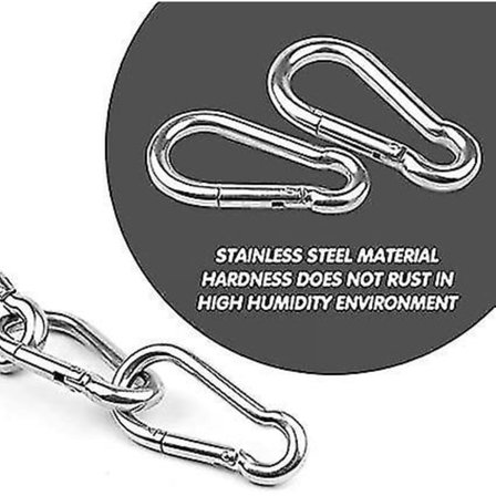 Karbinhake 80mmx8mm, 10-pack, Galvaniserat Stål