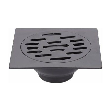 Deodorant duschavlopp i rostfritt stål Golvavlopp Tvättställ Golvavlopp för tvättmaskin Badrum Duschrum Kök Vanligt golvavlopp Svart