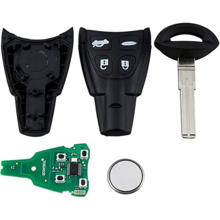 433MHz Smart Fjernkontroll Bilnøkkel For Saab 93 95 9-3 9-5 2003-2010 Ltqsaam433tx Id46 Chip Erstatning Myk Gummi Pad Deksel